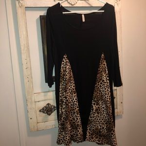 Cheetah Print Ladies Dress, Size 1X